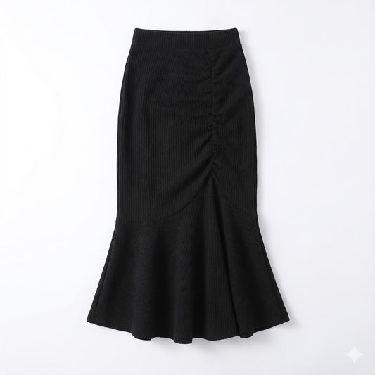 Sofie – Sexy Split Midi Rok in Bruin