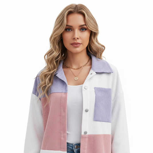 Close-up fleece voering ruitblouse-jas dames – Brunelle