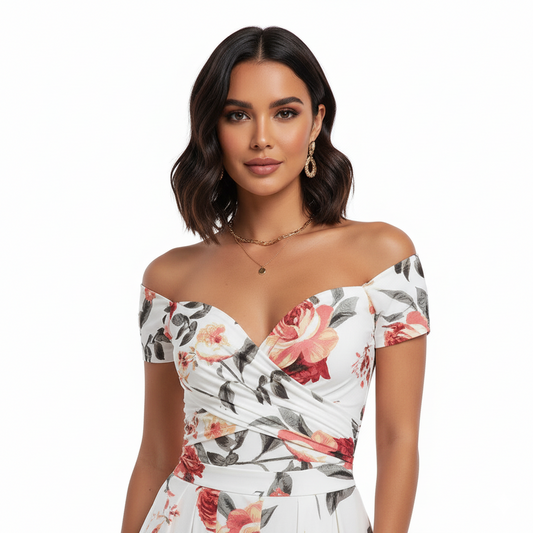 Close-up printdetail jumpsuit bloemen