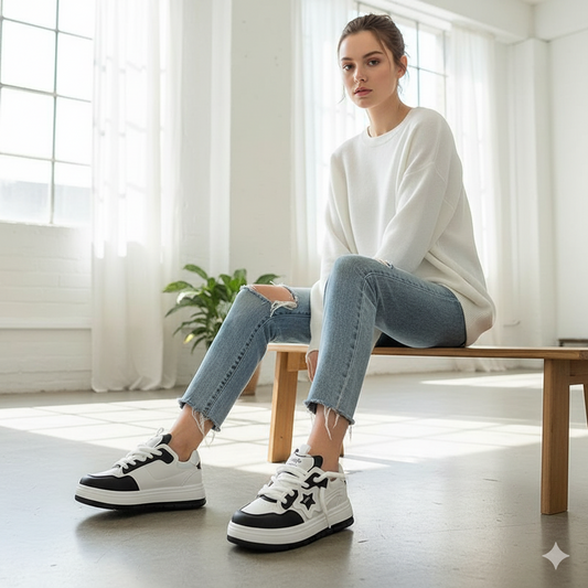 Lina – Comfortabele Platform Sneakers met Sterdesign