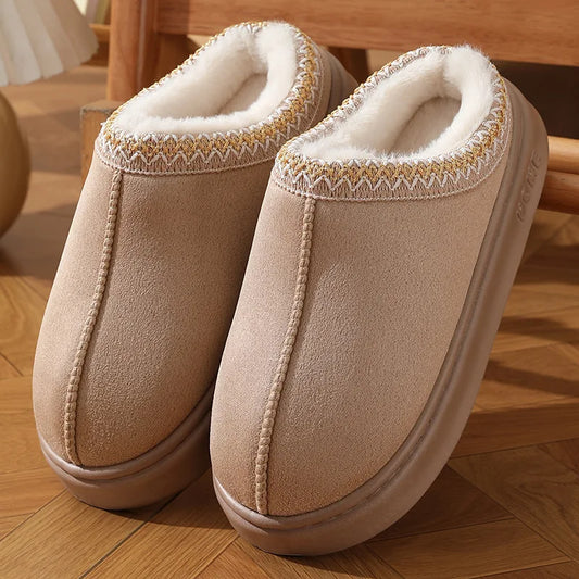 Sanne – Warme Etnische Pantoffels met Kant