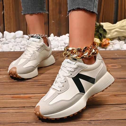 Sophie – Modieuze Dames Sneakers met Dikke Zool